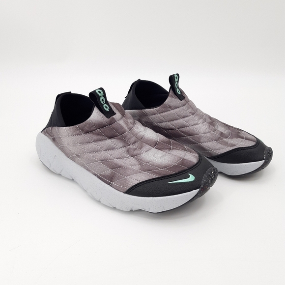 Nike | ACG Moc 3.5 SE Special Edition Pure Platinum Shoes in Black, Green Glow - Picture 1 of 8